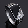Alloy Micro Pave Cubic Zirconia Finger Rings for Men FS-WGE231C-01-2