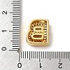 Brass Micro Pave Clear Cubic Zirconia Charms ZIRC-C009-01G-B-3