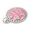 Brass Micro Pave Cubic Zirconia Pendants KK-Q775-20P-3
