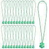 Plastic Dollar Sign Big Pendant Ball Chain Necklaces NJEW-WH0021-81B-1