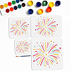 MAYJOYDIY US 1 Set Fireworks PET Hollow Out Drawing Painting Stencils DIY-MA0002-52B-1