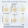 8Pcs 2 Styles Brass Pendants KK-BBC0024-51-2