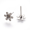 Tarnish Resistant 304 Stainless Steel Ear Stud Components STAS-G187-05P-2