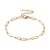 PVD Vacuum Plating 304 Stainless Steel Paperclip Chain Bracelet for Men Women BJEW-E031-10G-1