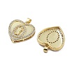 Brass Micro Pave Cubic Zirconia Pendants KK-Q006-22G-02-2