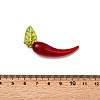 Brass Enamel & Handmade Lampwork Pendants LAMP-H068-03G-01-3
