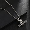 Zinc Alloy Pendant Necklaces NJEW-M211-14D-ASP-3