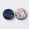 Electroplated Natural Druzy Agate Cabochons G-F389-B06-1