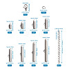 304 Stainless Steel Slide On End Clasp Tubes & Open Jump Rings & Lobster Claw Clasps & Chain Extender STAS-TA0004-65P-24