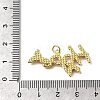 October Breast Cancer Pink Awareness Ribbon Brass Enamel Pendants LS-KK-S517-04G-G-3