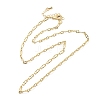 3MM Brass Textured Oval Link Chain Necklaces for Women Men NJEW-F355-01G-3