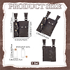Rectangle PU Leather Medieval Waist Belt Bag with 2Pcs Glass Potion Bottles AJEW-WH0696-581B-2