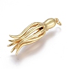 Brass Micro Pave Cubic Zirconia Pendants KK-M205-15G-3