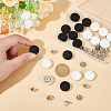 2 colors 20 sets Cloth Covered Alloy Buttons BUTT-PH0001-39-3