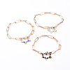 Iron Paperclip Chain Bracelets BJEW-JB05114-1
