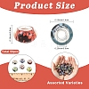 50Pcs Large Hole Flower Pattern Resin European Beads OPDL-YW0001-11-2