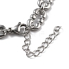 304 Stainless Steel Oval Link Chains Bracelets for Men & Women BJEW-D042-48P-6