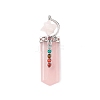 Chakra Themed Natural Rose Quartz Big Pendants G-L524-12P-01-2