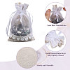 Burlap & Organza Storage Pouches ABAG-WH0040-13-4