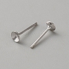 925 Sterling Silver Stud Earring Settings STER-WH0007-09C-P-2