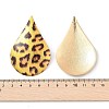 Leopard Print Alloy Dangle Stud Earrings EJEW-K304-01E-G-6