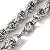 201 Stainless Steel Rope chain Necklaces NJEW-H033-06A-P-2
