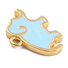 Golden Brass Enamel Pendants KK-P197-09G-G-2