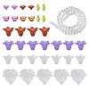 360Pcs 9 Styles Transparent Acrylic Beads MACR-TA0002-73-1