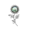 Abalone Shell Sunflower Brooch PW-WGB2ED0-01-1