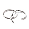 Non-Tarnish Twisted Ring Hoop Earrings for Girl Women STAS-K233-02E-P-2