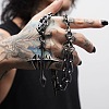 Vintage Alloy Gothic Cross Pendant Necklaces for Unisex WG72B7C-01-3