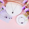 Cubic Zirconia Oval Pendant Necklace & Link Bracelet & Cuff Ring & Stud Earrings SJEW-SZC0001-01E-4