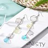 SUPERFINDINGS 200Pcs 4 Colors Transparent Acrylic Pendants MACR-FH0001-03-2