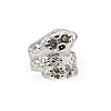 Rack Plating Brass Clear Cubic Zirconia Beads KK-L236-03A-S-1