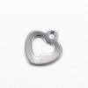 Tarnish Resistant 201 Stainless Steel Openn Heart Charms STAS-D445-086-1