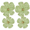 1 Pair Alloy Raffia Grass Stud Earrings EJEW-SP0001-19A-1
