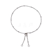304 Stainless Steel Satellite Chain Slider Bracelet Making AJEW-JB01246-02-1