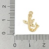 Brass Crystal Rhinestone Letter Links Connector Charms KK-S395-06G-J-3