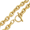 304 Stainless Steel Cable Chain Necklaces for Men Women NJEW-G152-01G-2