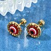 Evil Eye Glass Ear Fake Plugs EJEW-H105-27G-3