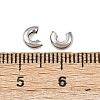 Tarnish Resistant 304 Stainless Steel Crimp Beads Covers STAS-L215-10P-3