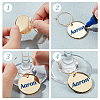 Acrylic Flat Round Wine Glass Charms AJEW-AB00115-5