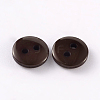 2-Hole Flat Round Resin Sewing Buttons for Costume Design BUTT-E119-28L-02-2