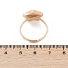 Star Natural Rose Quartz Adjustable Rings RJEW-H241-01G-02-3