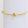 Brass Beaded Stretch Bracelets for Women FS-WG560D0-01-1