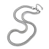 304 Stainless Steel Wheat Chain Necklaces for Women NJEW-U019-01P-4