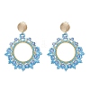 3 Pairs Glass Seed Bead Woven Stud Earrings EJEW-MZ00597-3