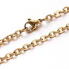 304 Stainless Steel Cable Chains Necklaces NJEW-O058-12G-1