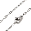 Tarnish Resistant 304 Stainless Steel Dapped Cable Chain Necklaces STAS-O053-03P-2