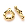 Tibetan Style Snake Textured Toggle Clasps TIBE-2177-AG-NR-1